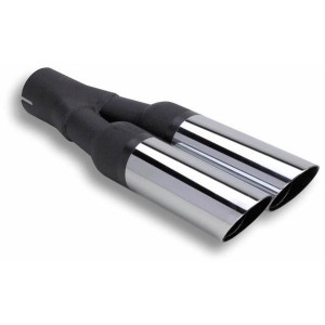 MONTE SUR LIGNE 57.1mm (2.25 pouces) POUCES SORTIE D ECHAPPEMENT DUAL 2.5 SLASH CUT OUTLET Flowtech 59905FLT