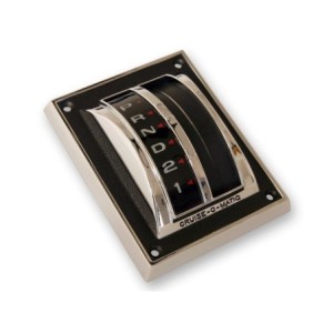 FORD MUSTANG 1967-1968 SUPPORT CACHE LEVIER DE BOITE AUTOMATIQUE AVEC LOGO CRUISE-O-MATIC Auto Transmission Shift Cover Assembly