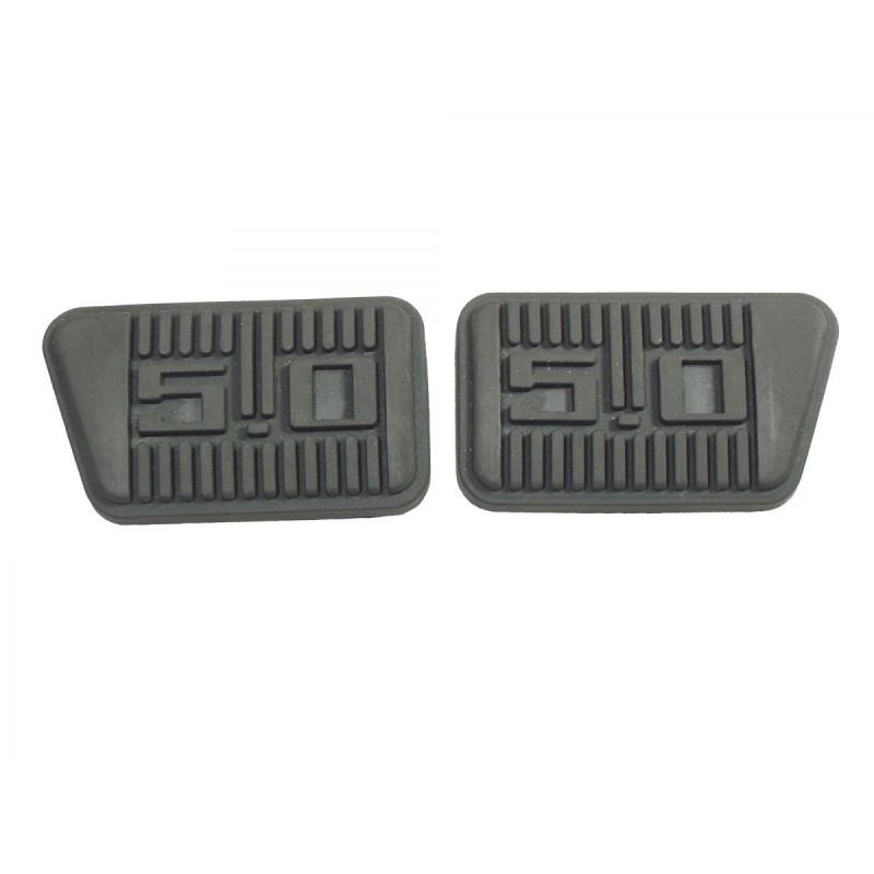 FORD MUSTANG 1965-1968 PAD CAOUTCHOUC PEDALE DE FREIN ET EMBRAYAGE 5.0 PAIRE 5.0 Brake and clutch pedal pads set SCOTT DRAKE C5Z