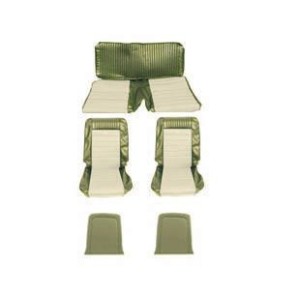 FORD MUSTANG 1964-1967 FASTBACK SET DE HOUSSE COUVRE SIEGES PONY SPORT LIERRE GOLD Fastback Pony sport seats Ivy Gold SCOTT DRAK