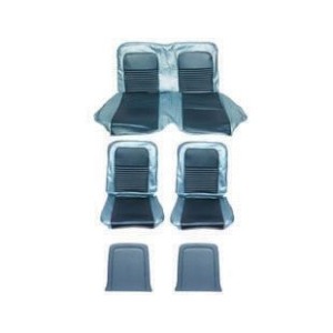FORD MUSTANG 1967 COUPE SET DE HOUSSE COUVRE SIEGES SPORT BLEU Coupe sport Seats blue SCOTT DRAKE SS-67CP-FULL-BL