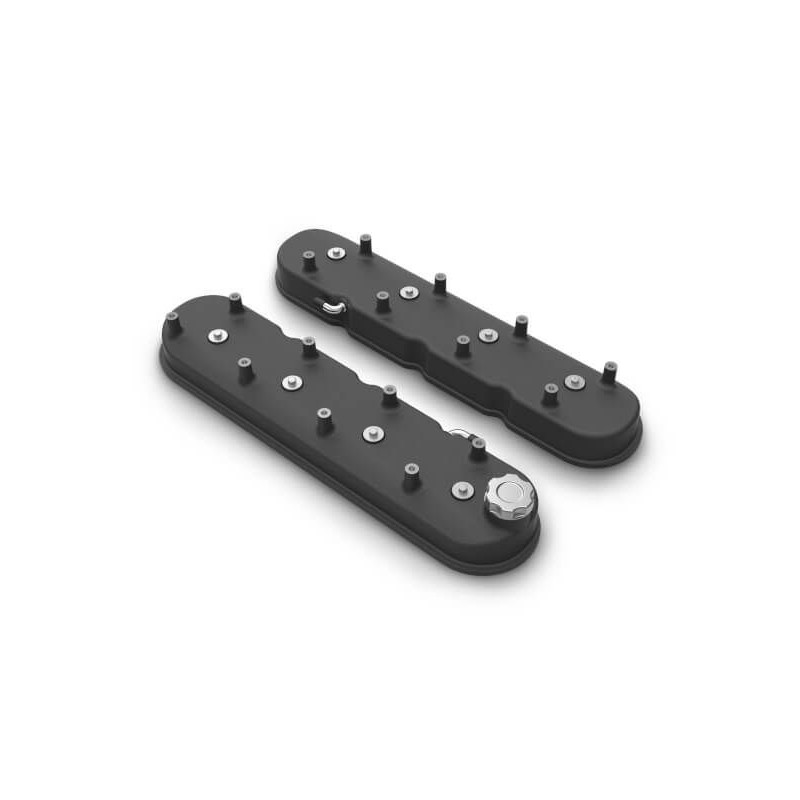 CACHE CULBUTEURS TALL LS FINITION NOIR KRINKLE valve cover tall ls black krinkle finish Holley 241-112