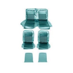 FORD MUSTANG 1965-1967 CABRIOLET SET DE HOUSSE COUVRE SIEGES SPORT BLEU TURQUOISE Convertible sport Seats Aqua SCOTT DRAKE SS-67