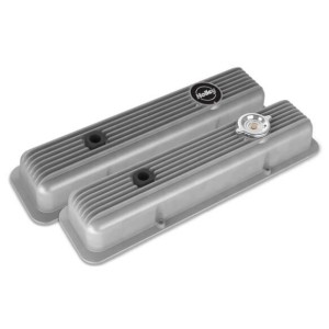 CACHE CULBUTEURS A AILLETTES SERIE MUSCLE POUR SMALL BLOCK CHEVROLET FINITION NATURELLE small block chevy muscle series valve co