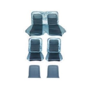Obsolète OBS OBS FORD MUSTANG 1965-1967 CABRIOLET SET DE HOUSSE COUVRE SIEGES SPORT BLEU Convertible sport Seats Blue SCOTT DRAK