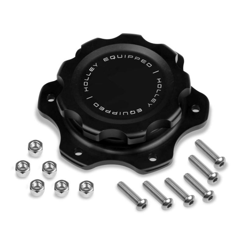 CAPOT ALUMINIUM BILLET FUEL CELL CAP W/6 BOLT FLANGE - HOLLEY Holley 241-226
