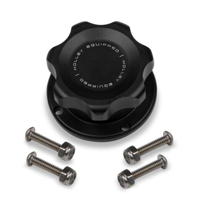 CAPOT ALUMINIUM BILLET FILL CAP W/ 4 BOLT FLANGE- HOLLEY Holley 241-230