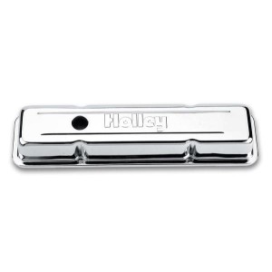 CHEVROLET V8 262 265 267 283 302 305 307 327 350 400 PAIRE DE CACHE CULBUTEURS CHROME valve cover Holley 241-80