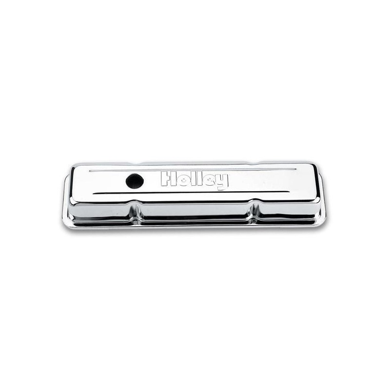 CHEVROLET V8 262 265 267 283 302 305 307 327 350 400 PAIRE DE CACHE CULBUTEURS CHROME valve cover Holley 241-80