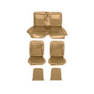 FORD MUSTANG 1965-1967 CABRIOLET SET DE HOUSSE COUVRE SIEGES SPORT CAMEL MARRON Convertible sport Seats Saddle SCOTT DRAKE SS-67