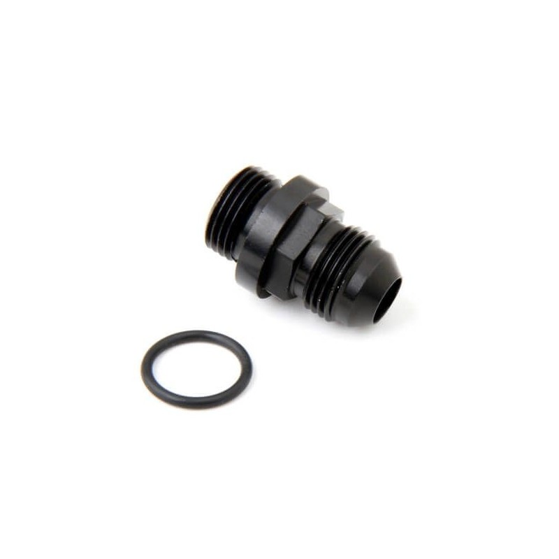 FUEL INLET FITTING (SHORT -6 STYLE) BLACK Holley 26-142-1