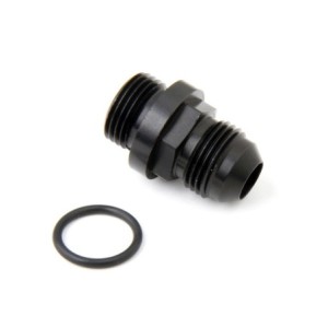 FUEL INLET FITTING (SHORT -8 STYLE) BLACK Holley 26-143-1