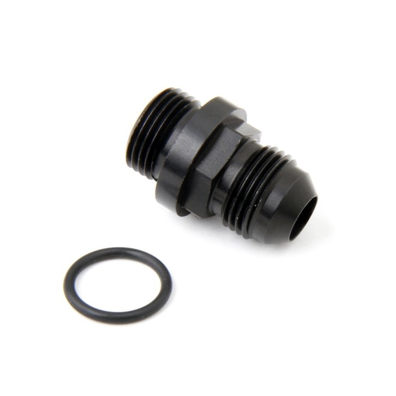 FUEL INLET FITTING (SHORT -8 STYLE) BLACK Holley 26-143-1