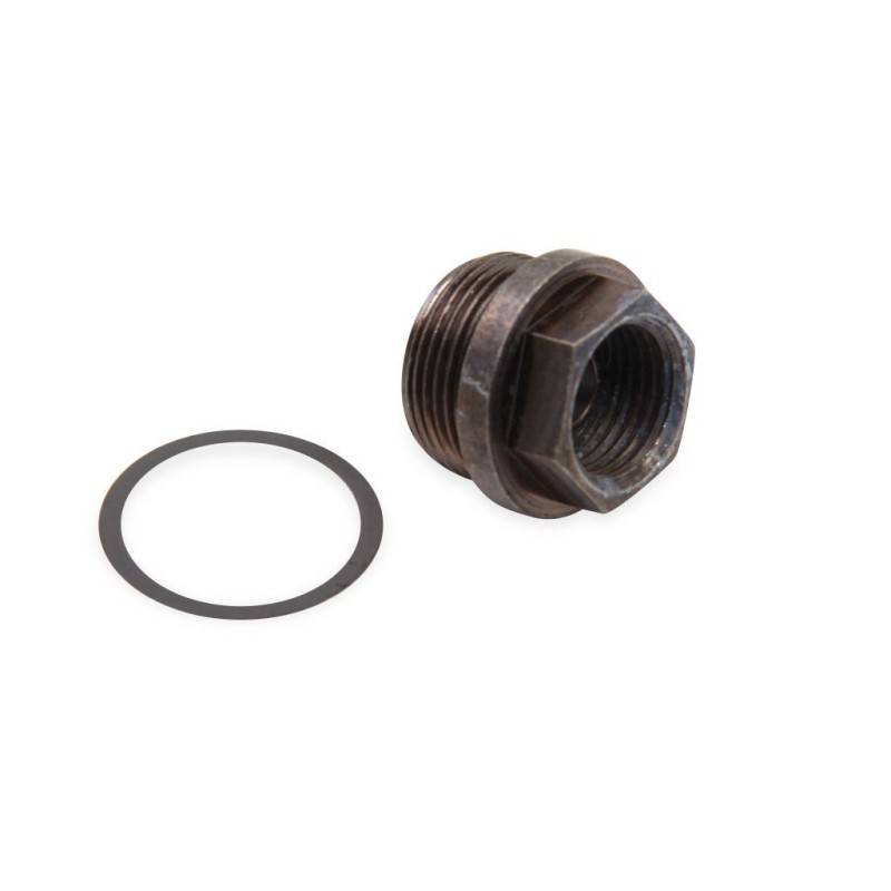 Inverted Flare Fitting 3/8 inch Tube ; Fuel Bowl Thread 7/8-20 (A) x Inlet Thread 5/8-18 (B) Holley 26-145