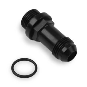 FUEL INLET FITTING (LONG -6 STYLE) BLACK Holley 26-164-1