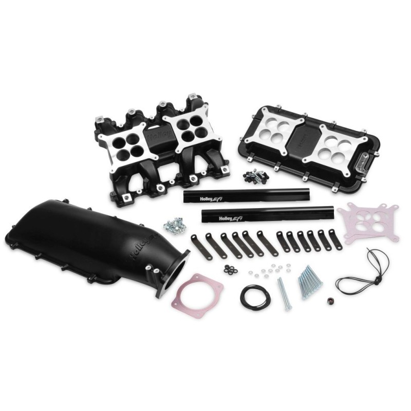 LS3 MID-RISE MOD EFI INTAKE MAN KIT - BLACK Holley 300-135BK