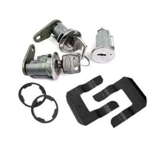 FORD MUSTANG 1967-1969 KIT CYLINDRE DE SERRURE DE PORTE ET DEMARRAGE Door and ignition lock set SCOTT DRAKE C9AZ-6222050-A