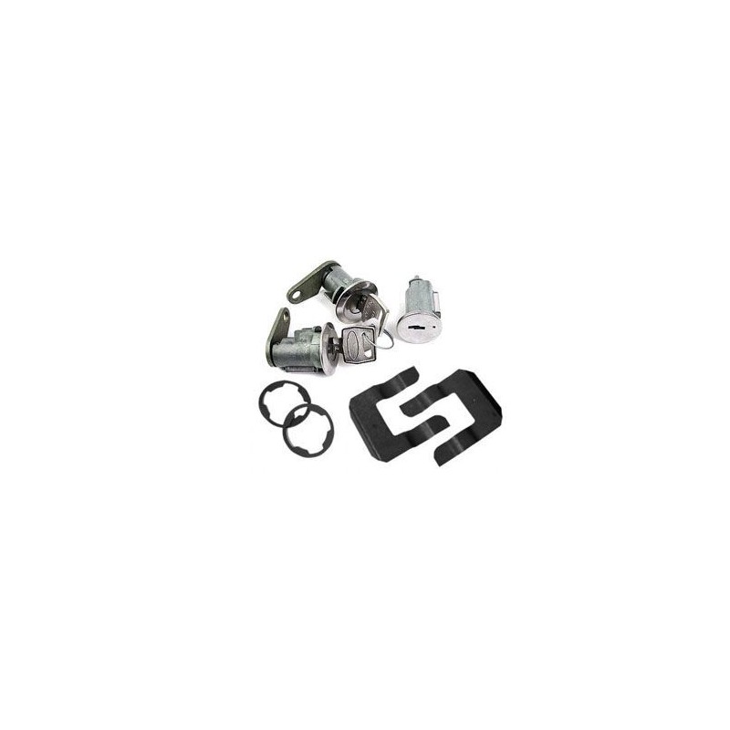 FORD MUSTANG 1967-1969 KIT CYLINDRE DE SERRURE DE PORTE ET DEMARRAGE Door and ignition lock set SCOTT DRAKE C9AZ-6222050-A