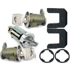 FORD MUSTANG 1970-1973 KIT CYLINDRE DE SERRURE DE PORTE ET DEMARRAGE Door and ignition lock set SCOTT DRAKE D2AZ-6222050-A