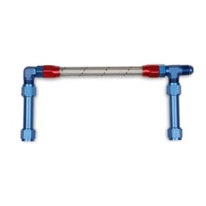 -8AN SINGLE INLET W/STAINLESS HOSE Holley 34-46