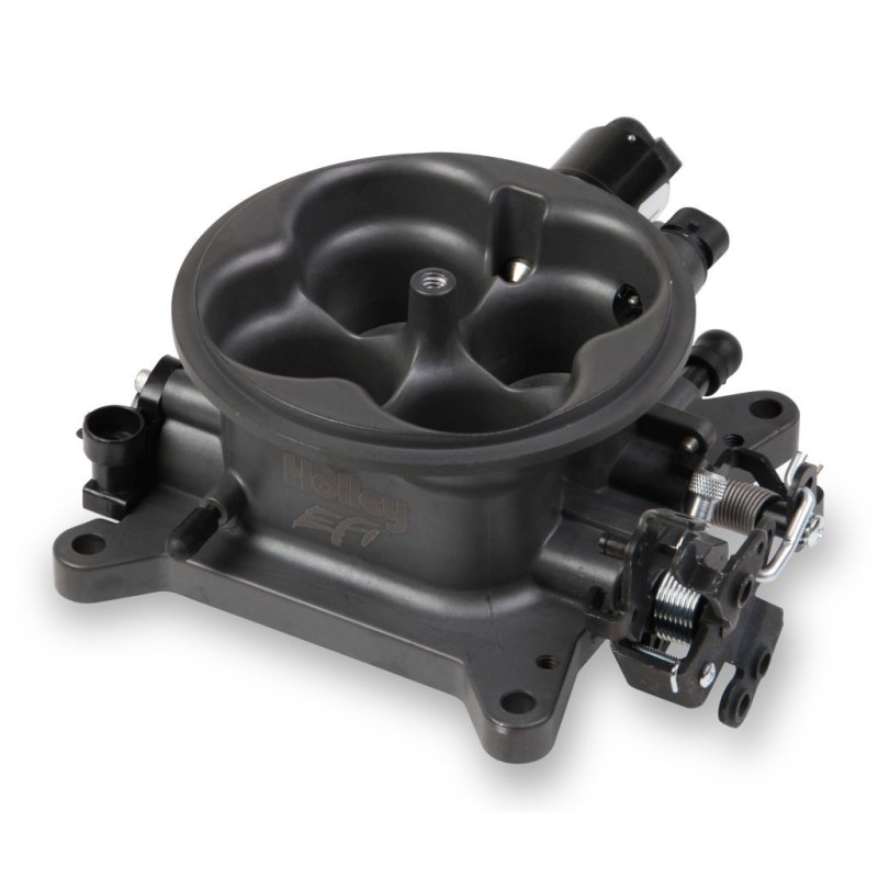 CORPS DE PAPILLON MPFI THROTTLE BODY - HARD CORE GRAY Holley EFI 112-587