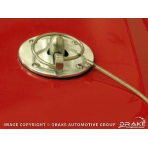 FORD MUSTANG 1964-1973 KIT D ATTACHES RAPIDE CAPOT BASE ALUMINIUM CABLES INOX Billet Stainless Steel Hood Pin Kit SCOTT DRAKE S1