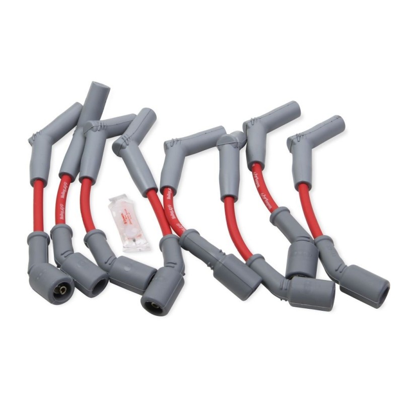 SET DE FILS D'ALLUMAGE 6.2L LS 45DEG SPARK PLUG WIRE SET RED/GRAY Holley EFI 561-102
