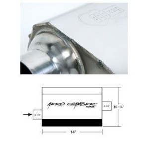 57.1mm (2.25 pouces) SILENCIEUX ÉCHAPPEMENT aero chamber muffler 2.25 inch HOOKER 21501HKR