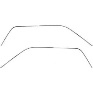 FORD MUSTANG 1964-1968 COUPE PAIRE DE BAGUETTES CHROME SUR RAIL DE TOIT Drip Rail Molding pair SCOTT DRAKE C5ZZ-6551726-7A