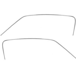 FORD MUSTANG 1967-1968 FASTBACK PAIRE DE BAGUETTES CHROME SUR RAIL DE TOIT Drip Rail Molding pair SCOTT DRAKE C7ZZ-6351726-7A