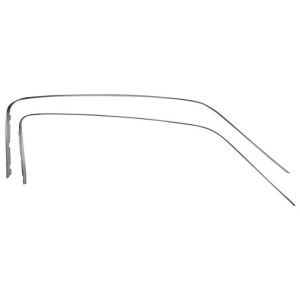 FORD MUSTANG 1967-1968 FASTBACK PAIRE RAIL INOX DE GOUTTIERE DE TOIT Drip Rail Sash escutcheon stainless SCOTT DRAKE C7ZZ-63517A