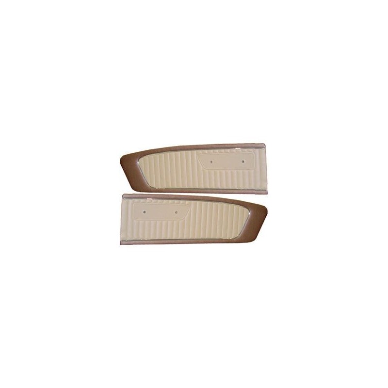 FORD MUSTANG 1965 PAIRE PANNEAUX DE PORTE PALOMINO BLANC Door panels palomino white pair SCOTT DRAKE C5ZZ65239423P/W