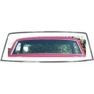 FORD MUSTANG 1964-1966 COUPE SET COMPLET CONTOUR DE VITRE LUNETTE ARRIERE INOX EFFET CHROME Rear window Molding SCOTT DRAKE C5ZZ