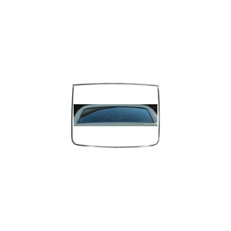 FORD MUSTANG 1969-1970 SPORTSROOF FASTBACK SET COMPLET CONTOUR DE VITRE LUNETTE ARRIERE INOX EFFET CHROME Rear window Molding SC