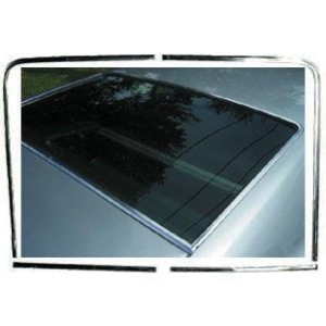 FORD MUSTANG 1971-1973 FASTBACK SET COMPLET CONTOUR DE VITRE LUNETTE ARRIERE INOX EFFET CHROME Rear window Molding 4 pieces SCOT