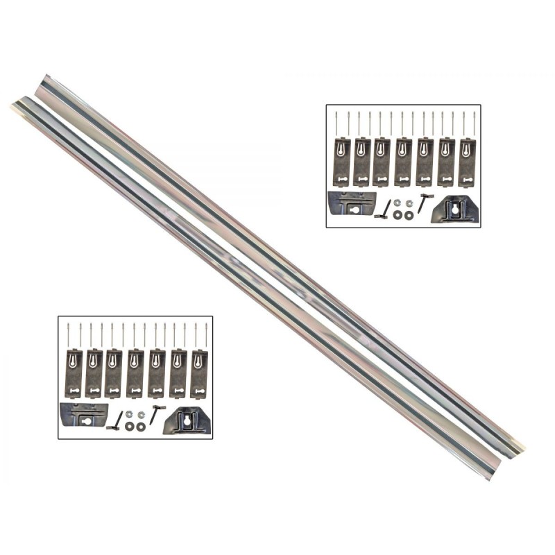 FORD MUSTANG 1971-1973 CHROME DE BAS DE CAISSE Rocker panel Moldings pair SCOTT DRAKE D1ZZ-6510176/7