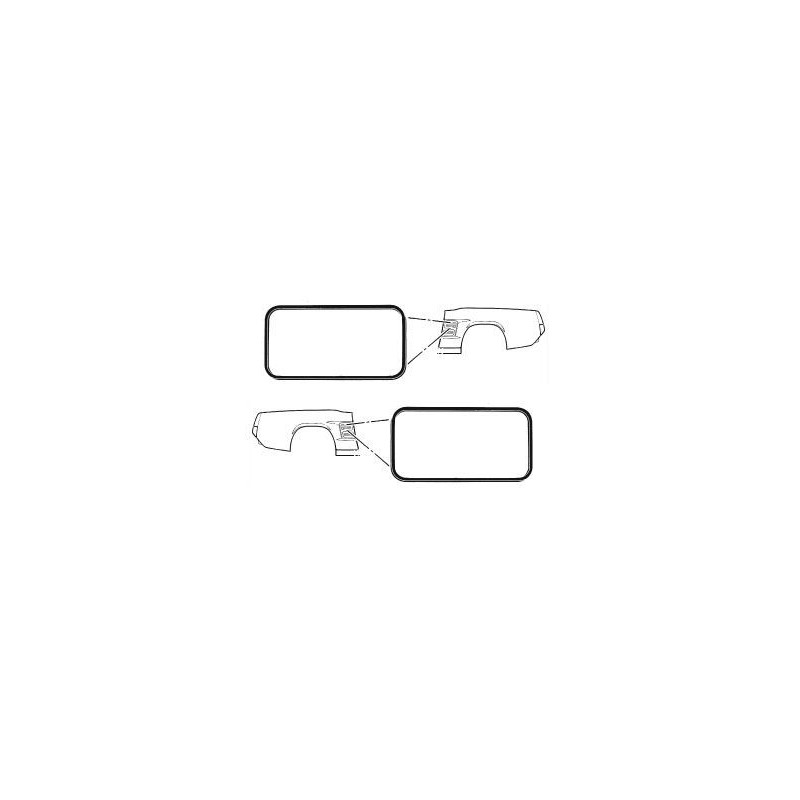 FORD MUSTANG 1967 SET DES 4 JOINTS DES OUIES ECOPES LATERALES Quarter panel grille gasket SCOTT DRAKE C7ZZ-65291C80-C C7ZZ-65291