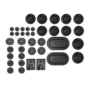 FORD MUSTANG 1968 KIT DE CAPUCHONS BOUCHONS OPTURATEURS DE CHASSIS 38 PIECES Rubber Grommet Kit SCOTT DRAKE C8ZZ-6511135-K 37680