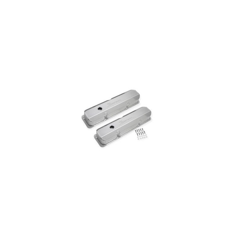 FORD V8 FE 332 360 390 406 427 428 PAIRE DE CACHE CULBUTEURS SNIPER ALUMINIUM FORD FE Holley Sniper 890001