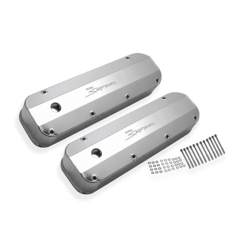 FORD BIG BLOCK V8 429 460 PAIRE DE CACHE CULBUTEURS ALUMINIUM SNIPER FAB aluminium valve cover NAT BBF Holley Sniper 890007