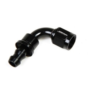 4 90 DEG. PUSH ON BLACK Holley Sniper 12401043