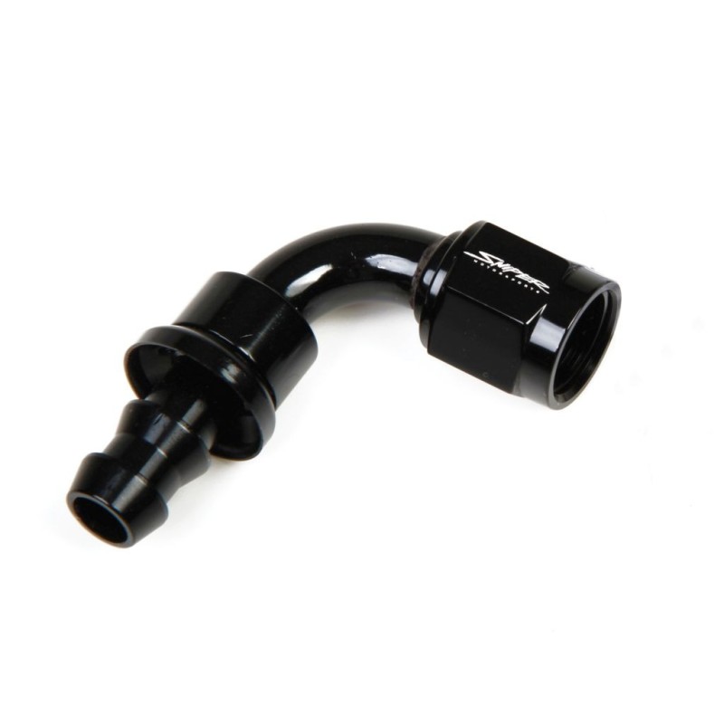 4 90 DEG. PUSH ON BLACK Holley Sniper 12401043