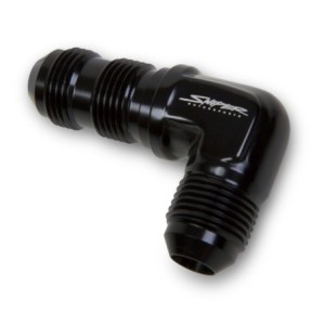 -6 90 DEG. BULKHEAD FITTING BLACK Holley Sniper 23506063