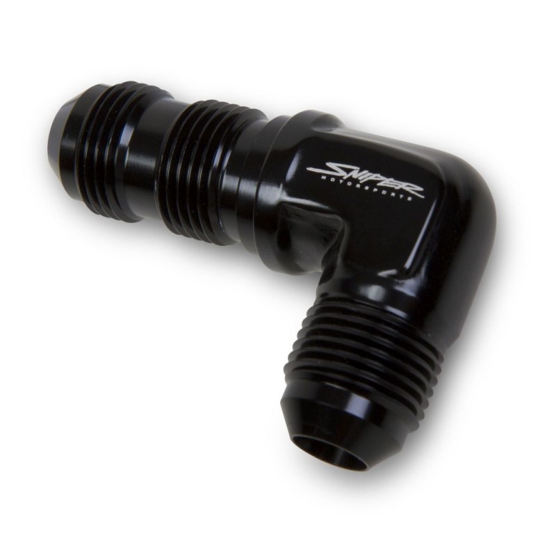 -6 90 DEG. BULKHEAD FITTING BLACK Holley Sniper 23506063