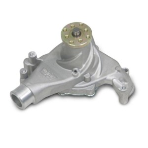 SMALL BLOCK CHEVROLET SBC LONG ACTION PLUS WATER PUMP - SATIN Weiand 9240