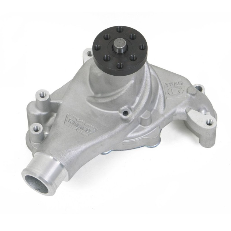SMALL BLOCK CHEVROLET SBC LONG TEAM G WATER PUMP - SATIN Weiand 9241