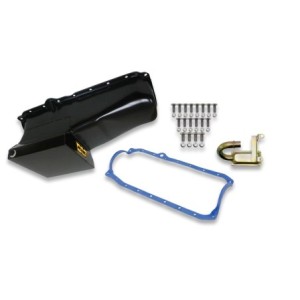 CHEVROLET 1980-1985 SMALL BLOCK KIT 7QT CARTER D'HUILE FINITION NOIR oil pan kit 7QT small block black finish (DRAG) Weiand 5004