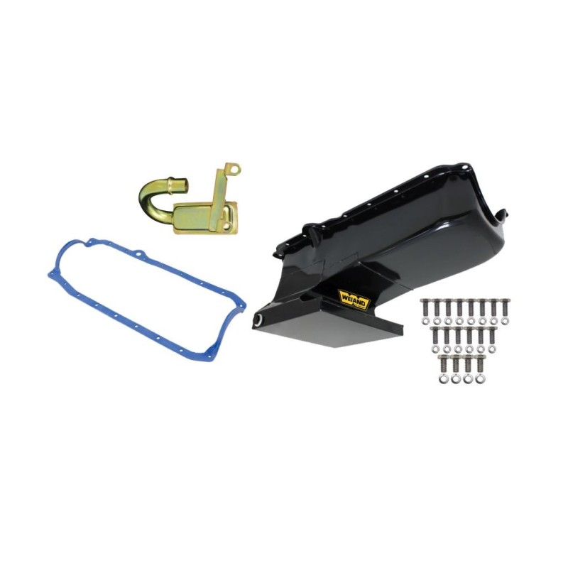 CHEVROLET 1962-1967/CHEVROLET II W 1986-2002 KIT 6QT CARTER D'HUILE NOIR oil pan kit 6QT small block zinc Weiand 5022WND