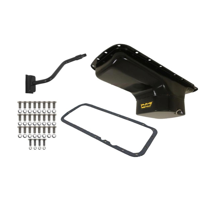 MOPAR B/RB 1963-1978 KIT 7QT CARTER D'HUILE FINITION NOIR oil pan kit 7QT black finish Weiand 5030WND