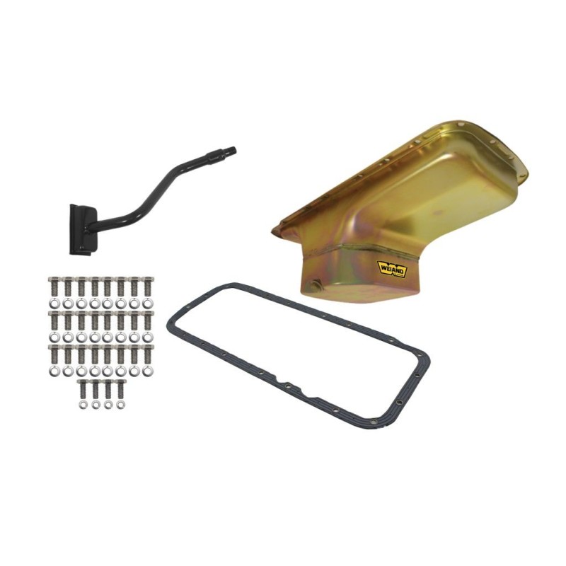 MOPAR B/RB KIT 7QT CARTER D'HUILE FINITION ZINC oil pan kit 7QT zinc finish Weiand 5031WND